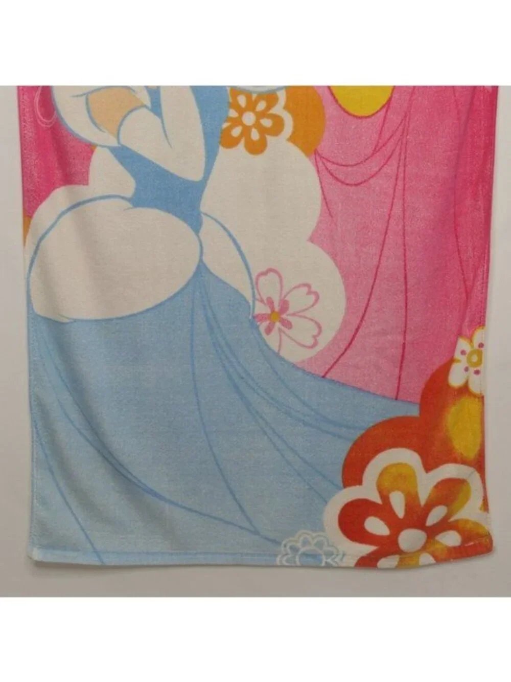 Disney Store Pink Yellow Princess Cotton Terry Beach Towel
